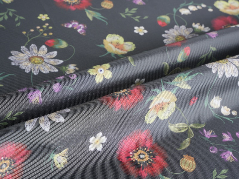 Polyester-viscose twill naka-print na lining na tela Polyester-viscose twill naka-print na lining na tela
