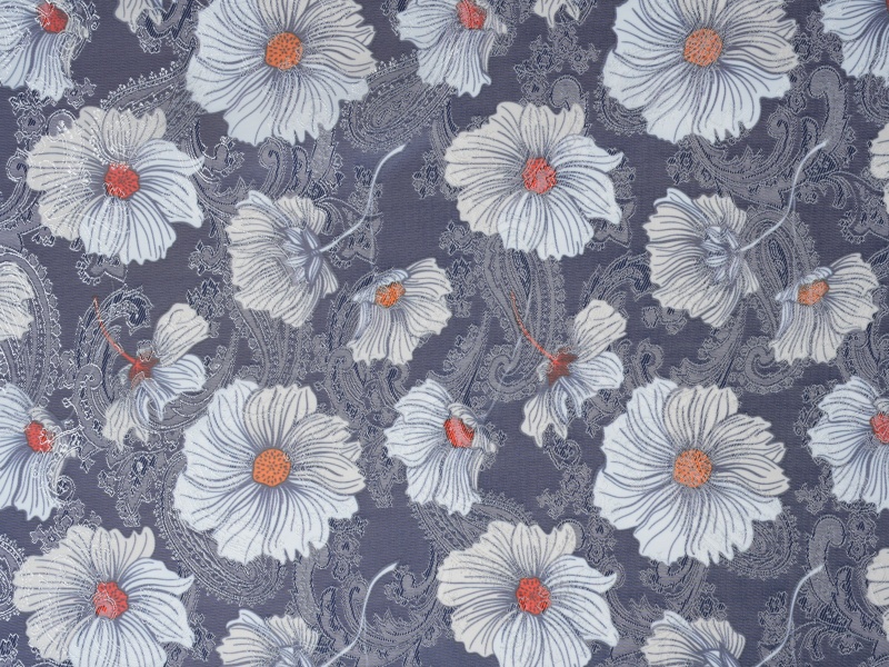 Polyester-viscose jacquard naka-print na lining na tela Polyester-viscose jacquard naka-print na lining na tela