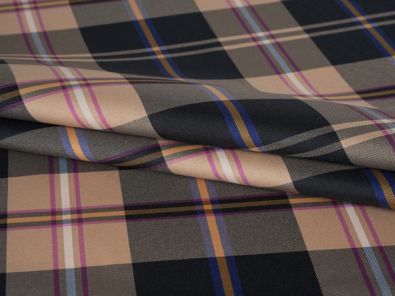 Polyester yarn-dyed sleeve lining tela Polyester yarn-dyed sleeve lining tela